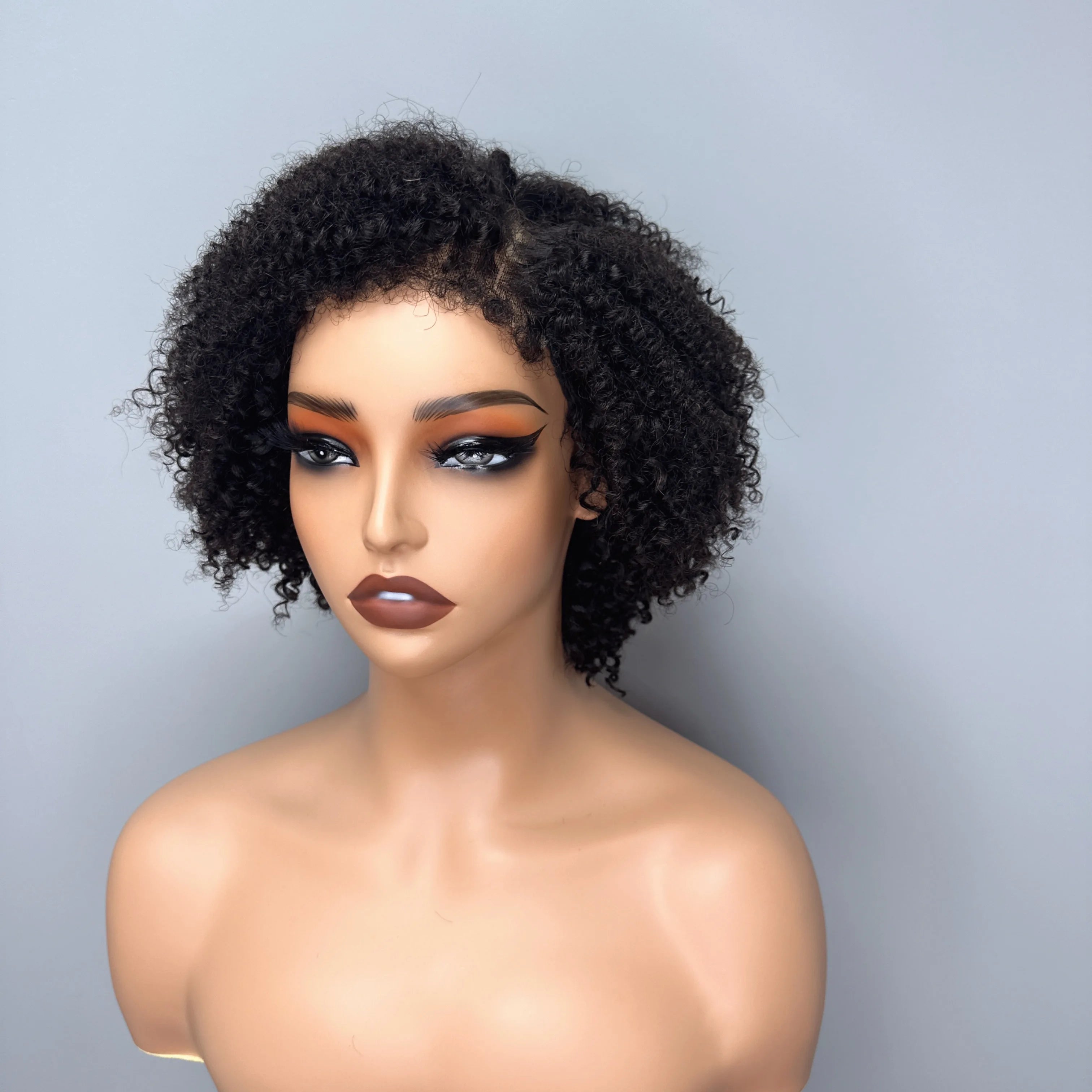 Hot Wear and Go Human Hair Wigs,Cheap Raw Vietnamese Hair Highlight Color Wig With Bang,10 Inch 200 Density Highlight Color Wigs