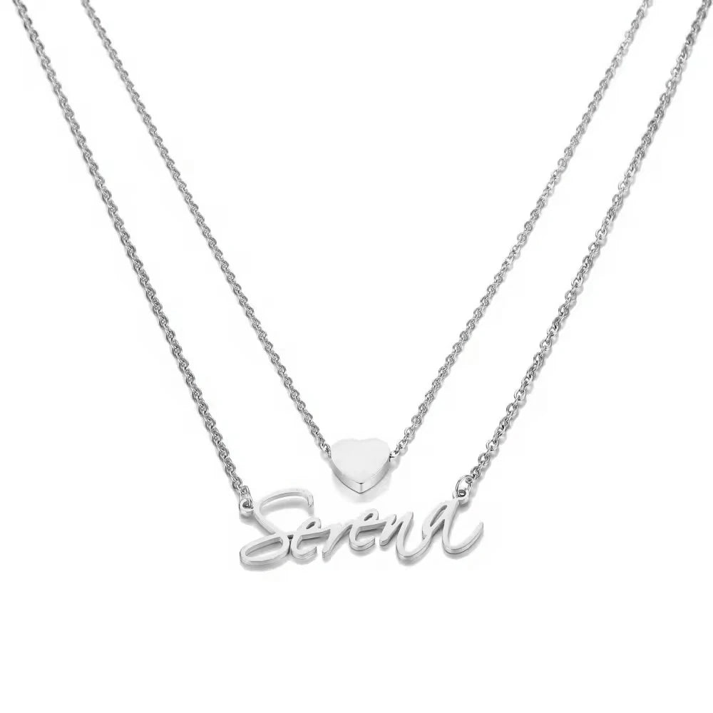 Trendy Handmade Name Pendant Heart Letter Choker Women Men Engraved Best Friend Gift Idea Custom Necklace Jewelry