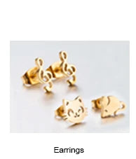 Korea Style Stainless Steel Butterfly Jewelry Sets for Women Cartoon Bee Insect Pendant Necklace Girls Summer Beach Wedding