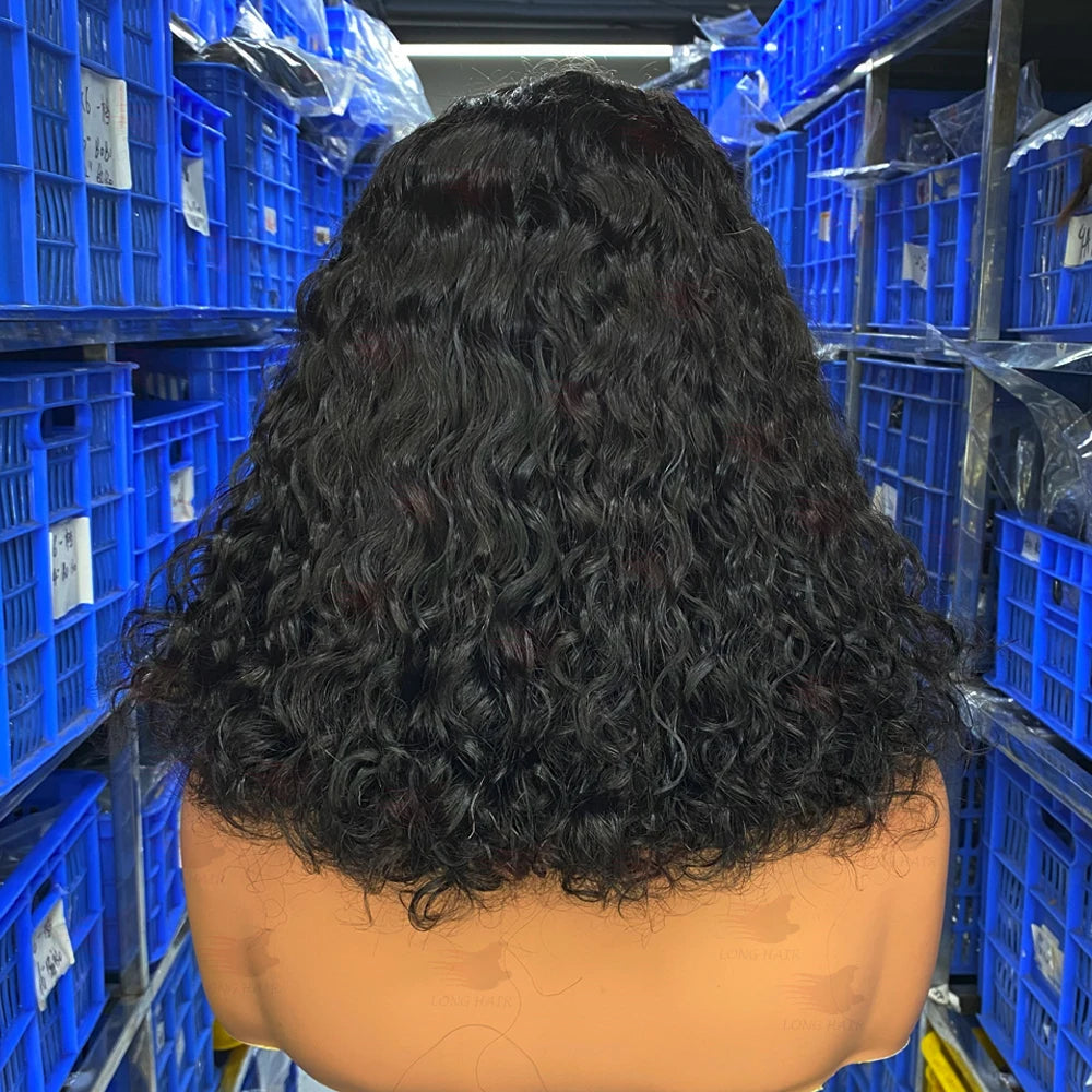 Curly  Vietnamese  Bob 5x5 Raw Human Hair Brazilian HD Glueless Closure Wig
