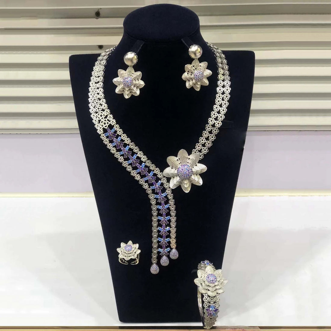 Wedding  Jewelry Sets   Luxury African Jewelry  5AAAAA Zirconia Jewelry Set for Women