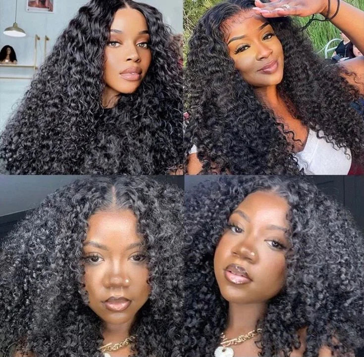 100% HUMAN HAIR Straight 13x4 Transparent Lace Human Hair Wigs,12a Raw Human Hair Burmese Curly HD Full Lace Wig