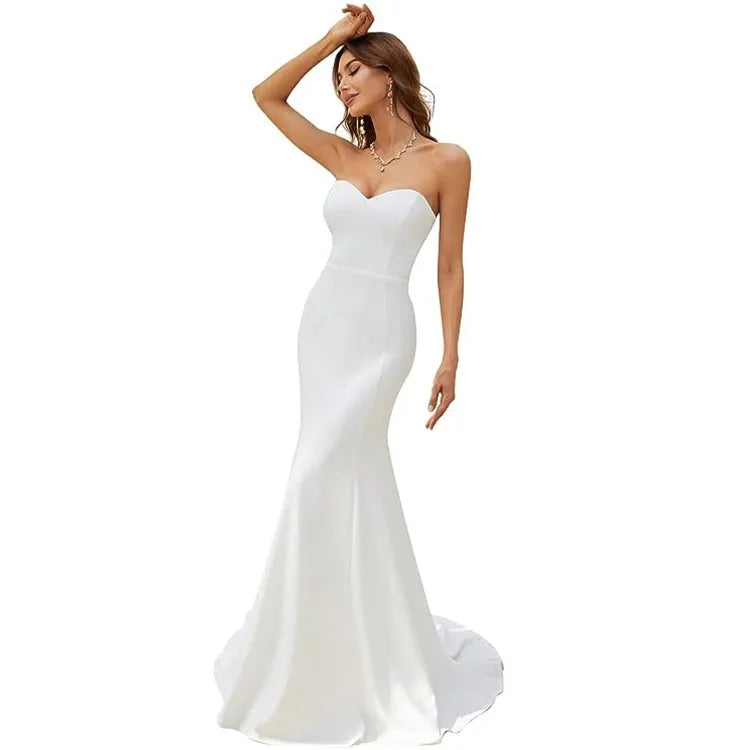 2025 New Style High Quality Cherry Red Mermaid Wedding Dress off Shoulder Backless Bridal Gown Plus Size
