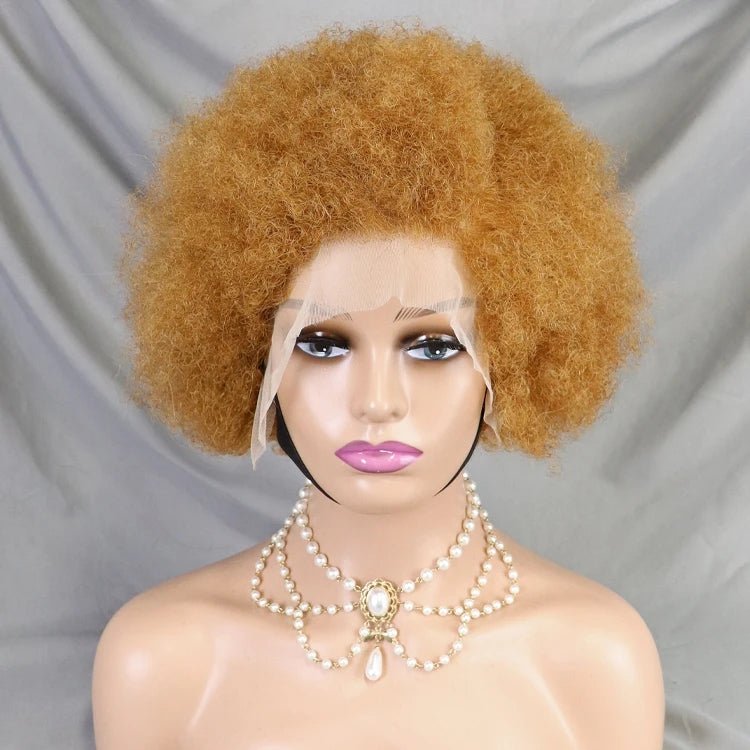 Afro Kinky Curly Brazilian Human Hair Wear Go Pre-Plucked Short Kinky Straight