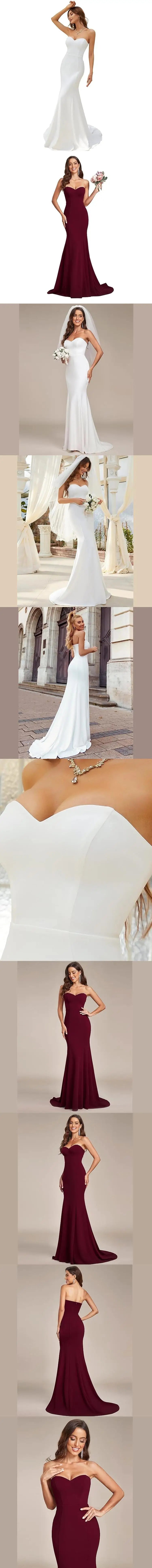 2025 New Style High Quality Cherry Red Mermaid Wedding Dress off Shoulder Backless Bridal Gown Plus Size