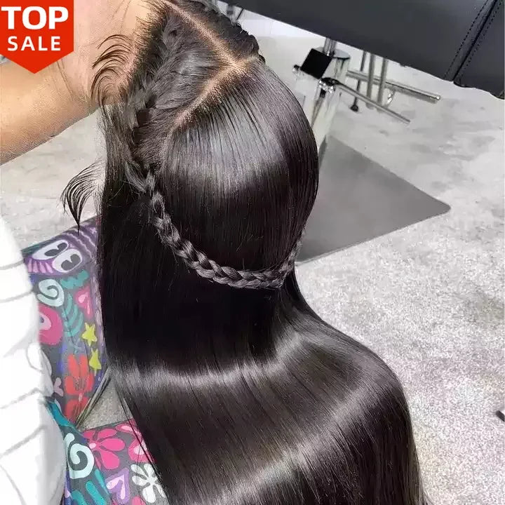 Raw Brazilian Human Hair Swiss Lace Front Wigs for Black Women  Transparent Lace Frontal Wigs Bone Straight Human Hair Wigs
