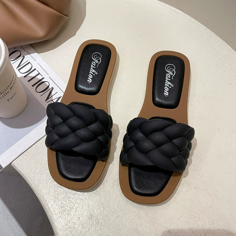 Summer New Arrival Home Sandals Non Slip Platform Slippers Female Flat Flip-Flops Beach Outdoor Sandals Female Fashion