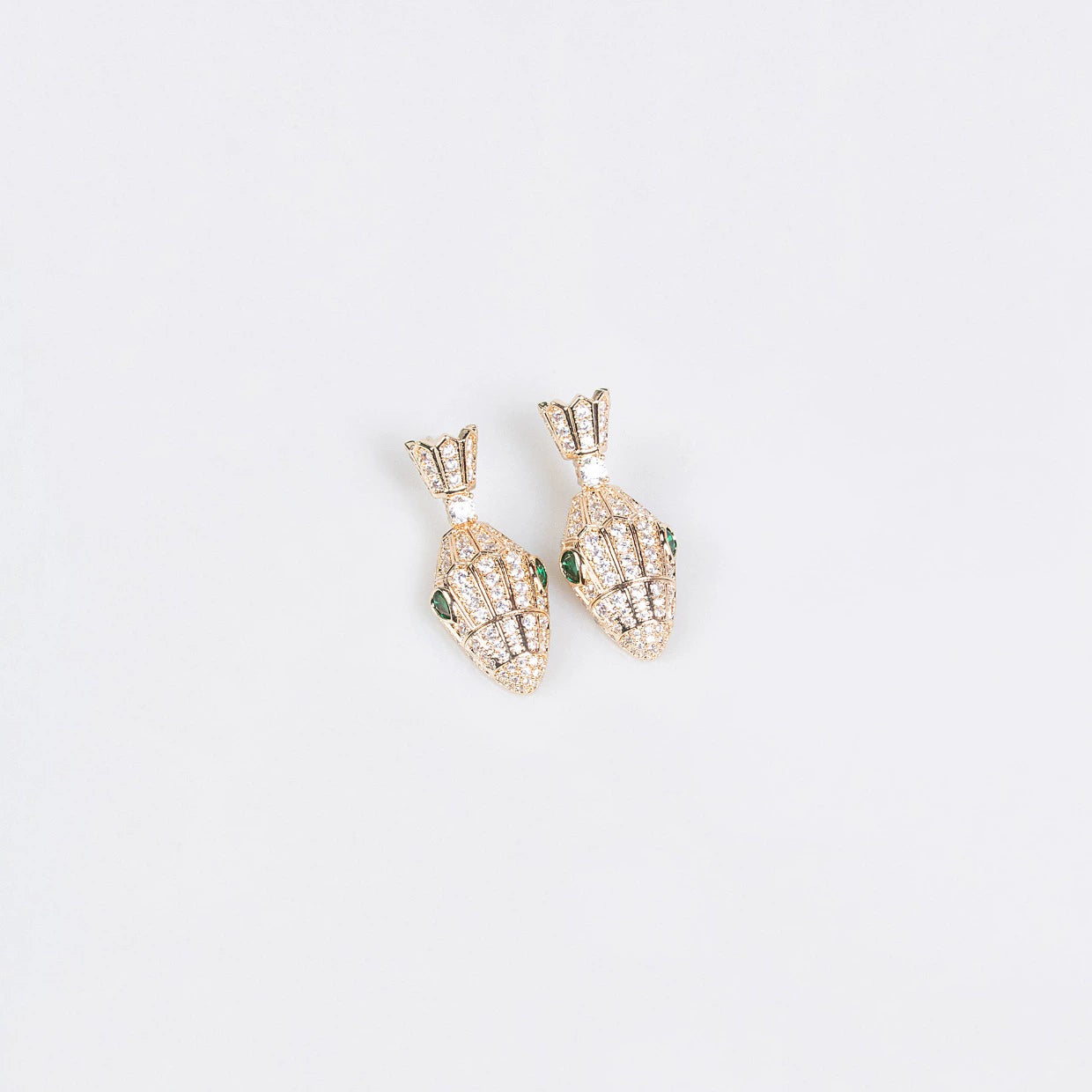 Fashion Retro Necklace Zircon Snake-Shaped Exaggerated Personality Necklace Year-end Look Accessories