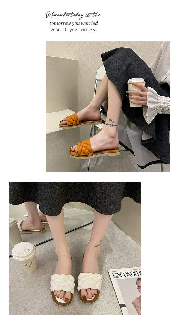 Summer New Arrival Home Sandals Non Slip Platform Slippers Female Flat Flip-Flops Beach Outdoor Sandals Female Fashion
