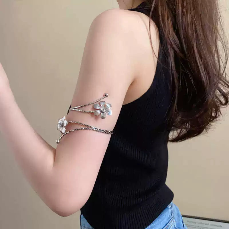 Punk Stylish Niche Style Armband Winding Double-Headed Snake Fashion Normcore Style Exaggerated and Personalized Opening Adjustable Bracelet