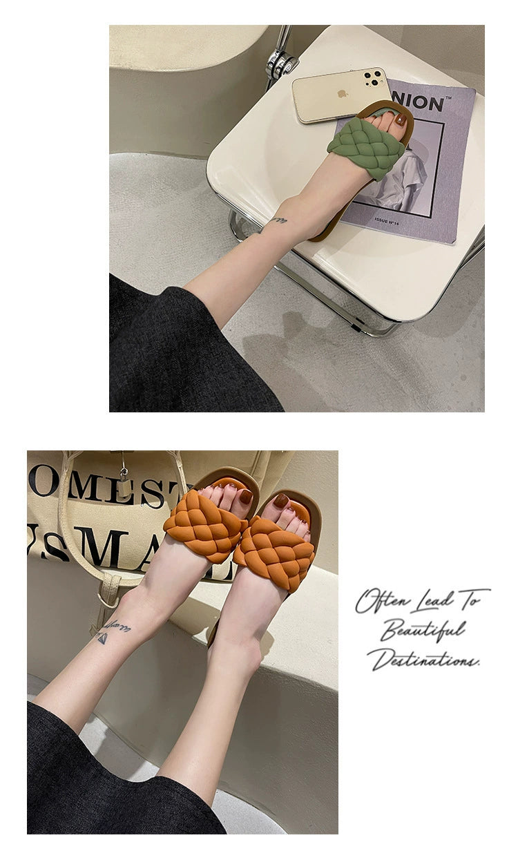 Summer New Arrival Home Sandals Non Slip Platform Slippers Female Flat Flip-Flops Beach Outdoor Sandals Female Fashion