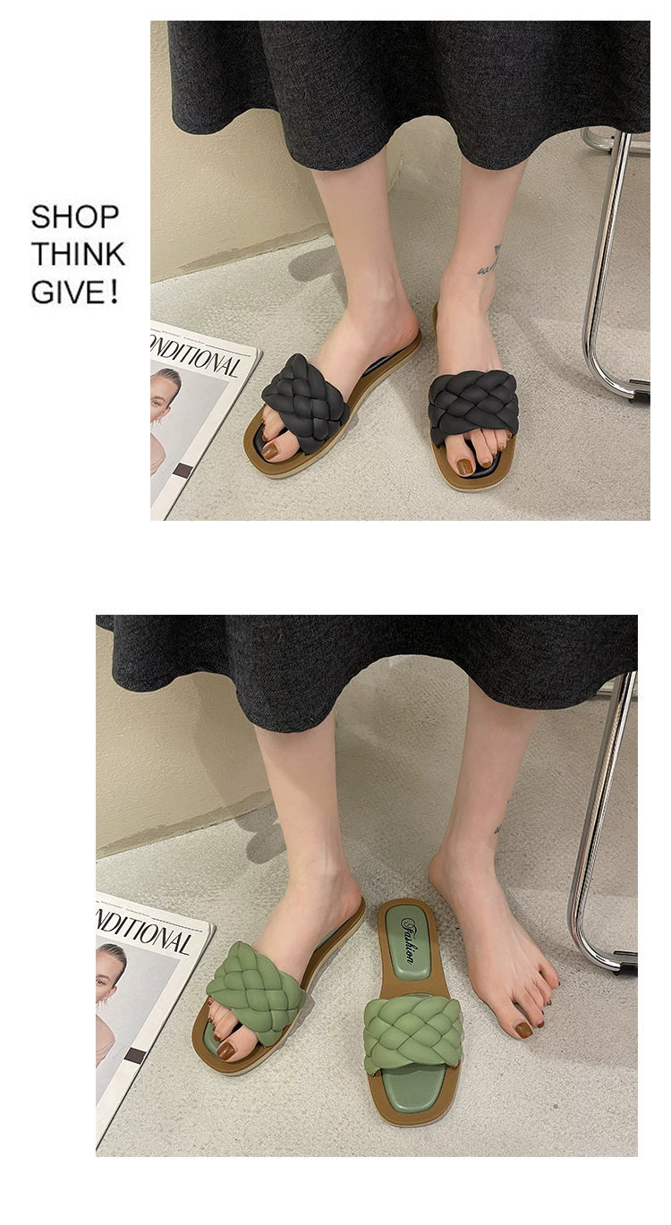 Summer New Arrival Home Sandals Non Slip Platform Slippers Female Flat Flip-Flops Beach Outdoor Sandals Female Fashion