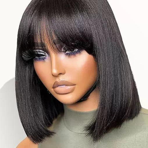 Yaki Wig Full-Head Wig Women's High-Temperature Fiber Fringe Chestnut Brown Wave Head Cover Manufacturer
