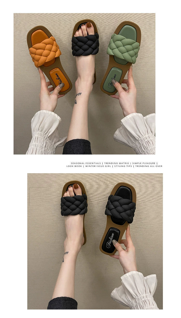 Summer New Arrival Home Sandals Non Slip Platform Slippers Female Flat Flip-Flops Beach Outdoor Sandals Female Fashion