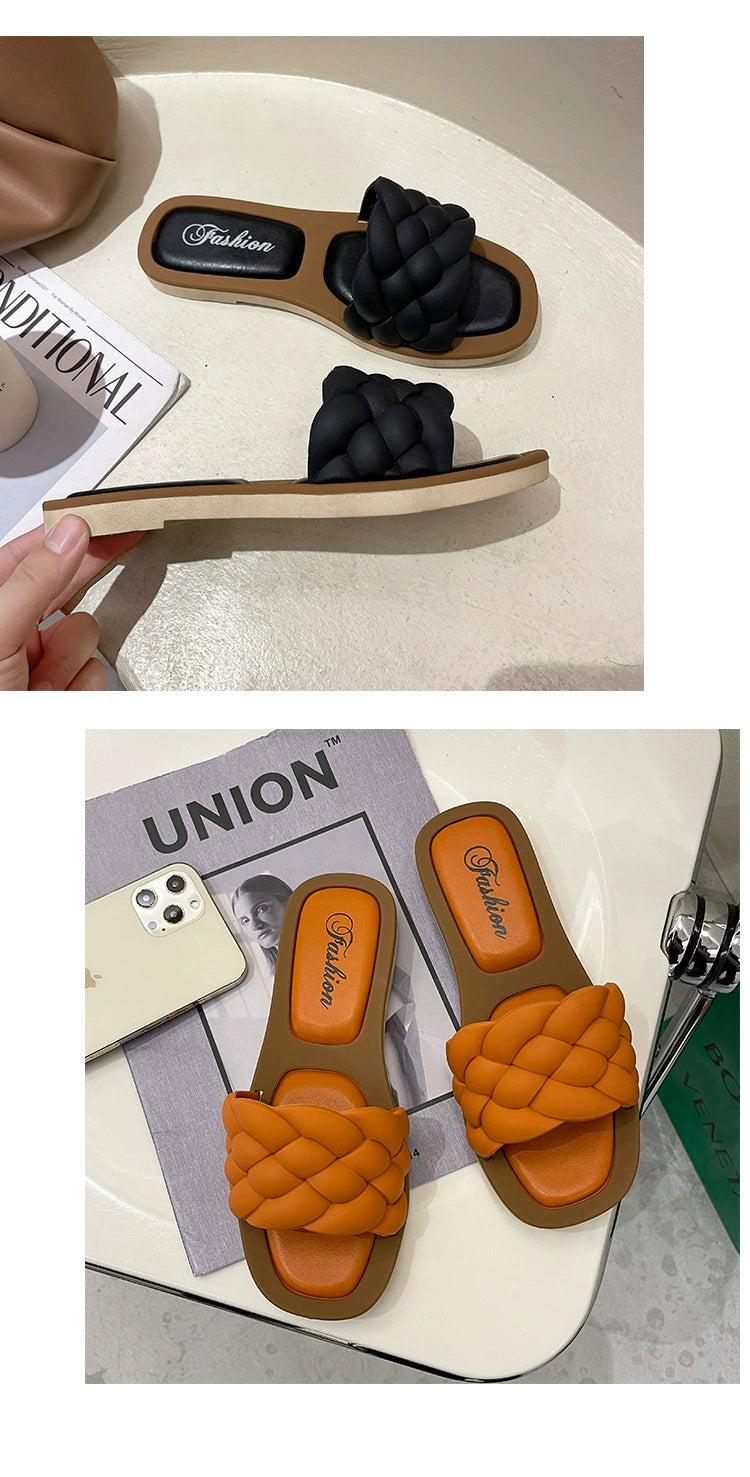 Summer New Arrival Home Sandals Non Slip Platform Slippers Female Flat Flip-Flops Beach Outdoor Sandals Female Fashion