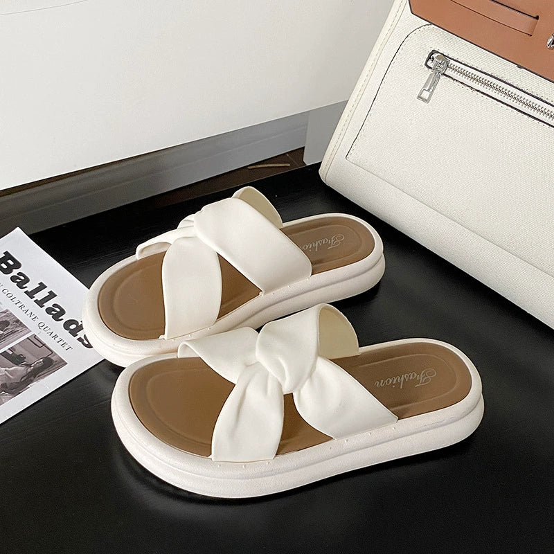 Summer New Arrival Home Sandals Non Slip Platform Slippers Female Flat Flip-Flops Beach Outdoor Sandals Female Fashion