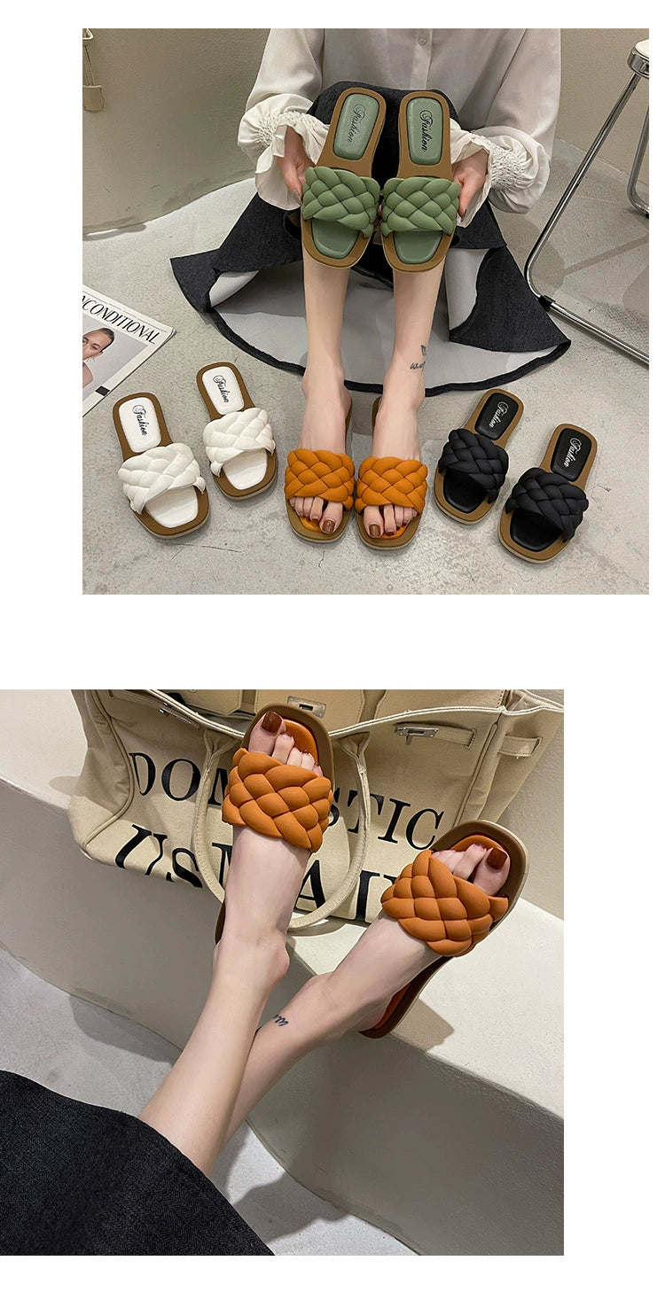 Summer New Arrival Home Sandals Non Slip Platform Slippers Female Flat Flip-Flops Beach Outdoor Sandals Female Fashion