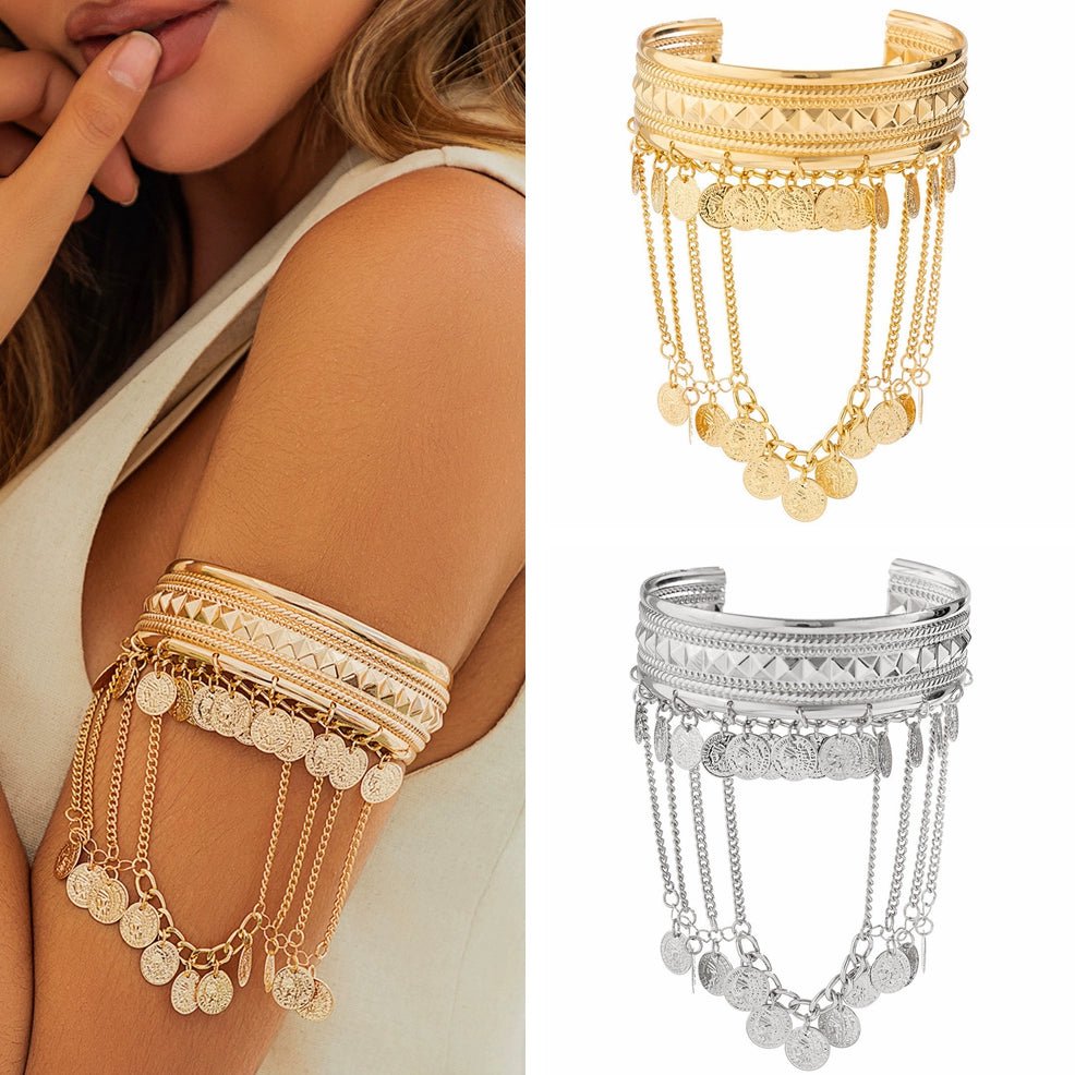 New Arrival Fashion Metal Coin Tassel Female Dance Bracelet