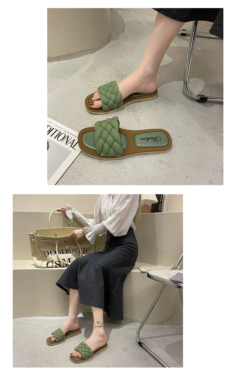 Summer New Arrival Home Sandals Non Slip Platform Slippers Female Flat Flip-Flops Beach Outdoor Sandals Female Fashion