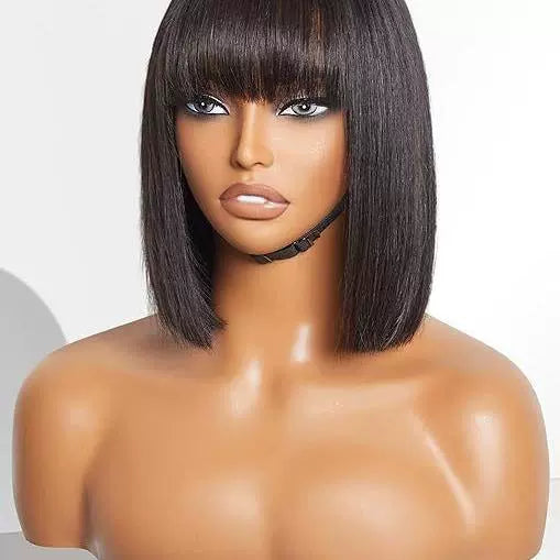 Yaki Wig Full-Head Wig Women's High-Temperature Fiber Fringe Chestnut Brown Wave Head Cover Manufacturer