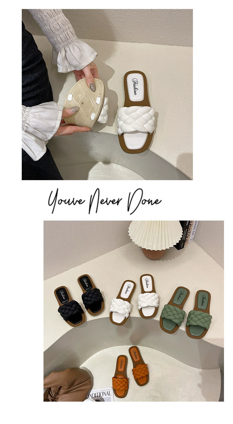 Summer New Arrival Home Sandals Non Slip Platform Slippers Female Flat Flip-Flops Beach Outdoor Sandals Female Fashion
