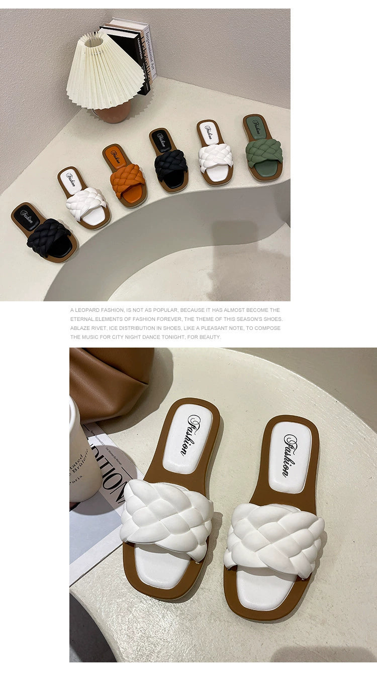 Summer New Arrival Home Sandals Non Slip Platform Slippers Female Flat Flip-Flops Beach Outdoor Sandals Female Fashion