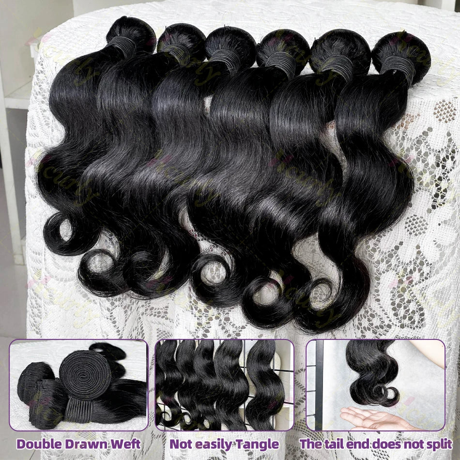 Body Wave Short Bundles Make Short Bob Wigs 100% Unprocessed Human Hair Bundles Virgin Hair Quick Weave Deals Hair Extension