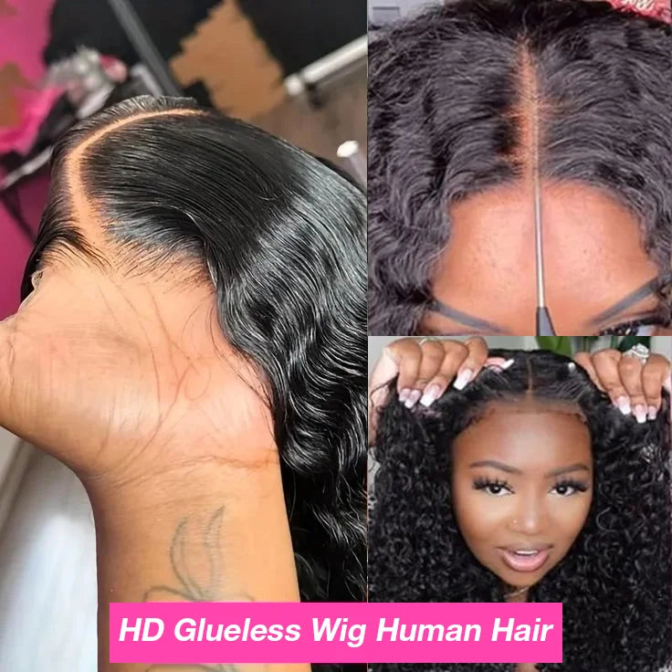 250 Density Wear And Go Deep Wave Glueless Wig Human Hair For Women 7x5 13x6 Hd Frontal Curly Lace Front Wigs