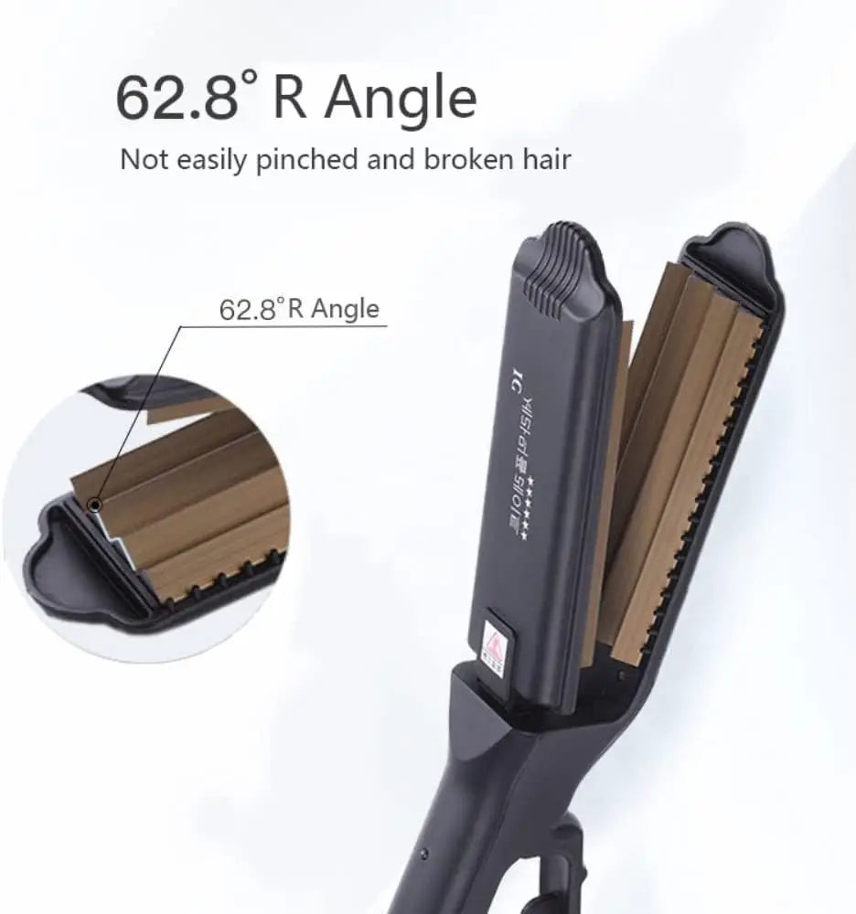 6 Teeth Hair Crimping Iron – Ceramic Corrugated Styling Tool for Volumizing & Fluffy Hairstyles