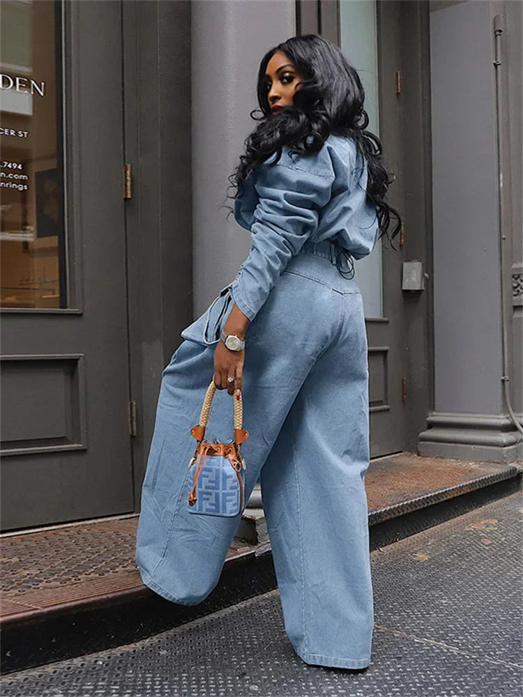 Jeans Women High Waist Denim Bottom Boy Friend Straight Cargo Pockets Zip Pants Korean Streetwear