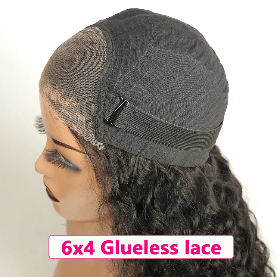 Deep Wave Frontal Wig 13x6 Lace 13x4 Curly Lace Front Human Hair Wigs For Women Wet And Wavy 4x4 Water Lace Closure Wig