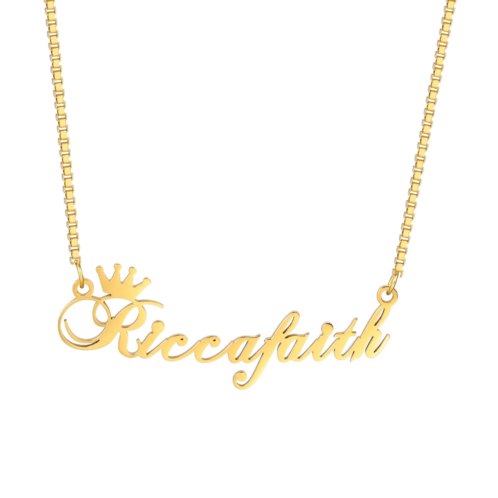 Vnox Custom Name Necklaces for Girls Boys, Stainless Steel Personalized Baby Nameplate Chokers Collar Gift Jewelry