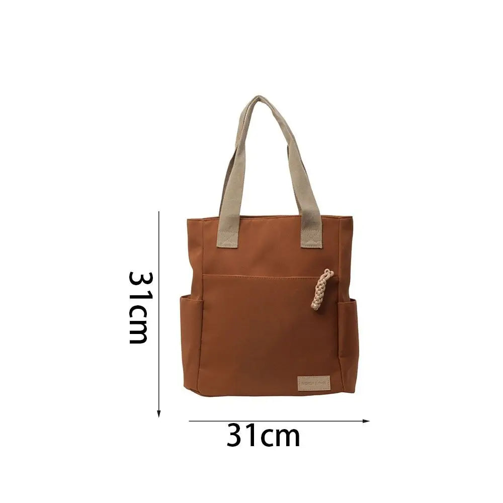 Waterproof Canvas Tote Bag – Lightweight Large Capacity Shoulder Handbag