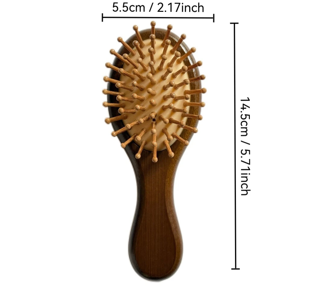Premium Wooden Bamboo Hair Brush – Anti-Hair Loss Comb with Massage Scalp Teeth