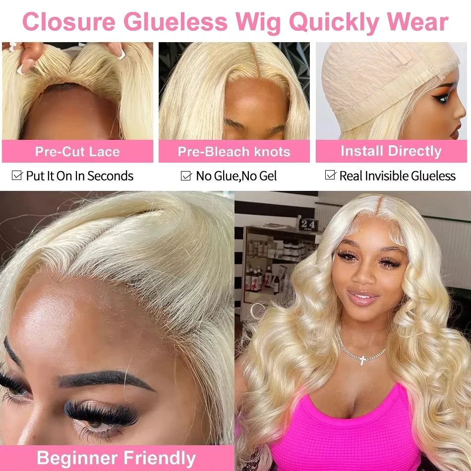 Blonde 613 Hd Lace frontal Wig 13X6 Body Wave Colored 100% Human Hair wigs Real Brazilian Hair Human Hair For Women