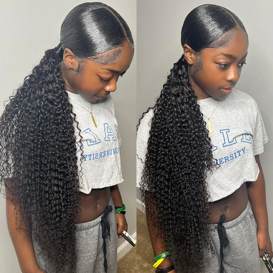 Curly Deep Wave Hair Extensions 30-38 Inch 100% Human