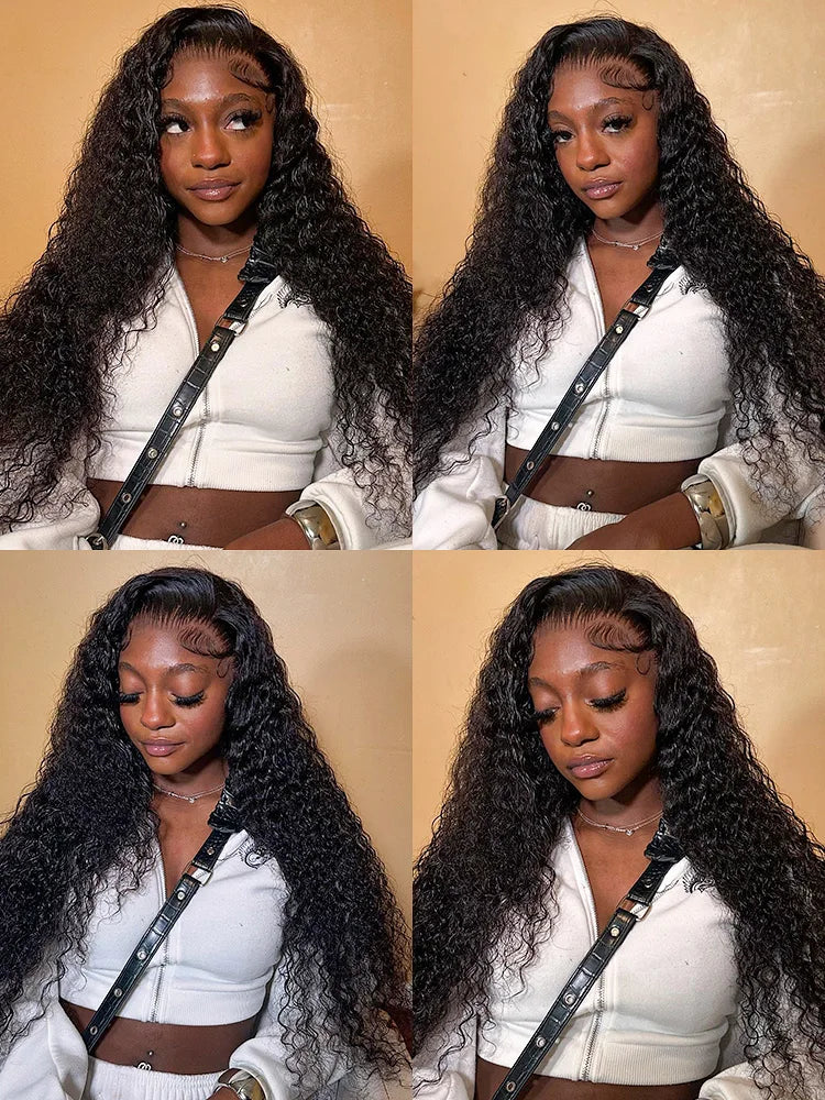 14A Deep Wave Human Hair Bundles Burmese Curly Hair Weaving 30 32 Inch Natural Human Hair Remy Loose Deep Wave Hair Bundles