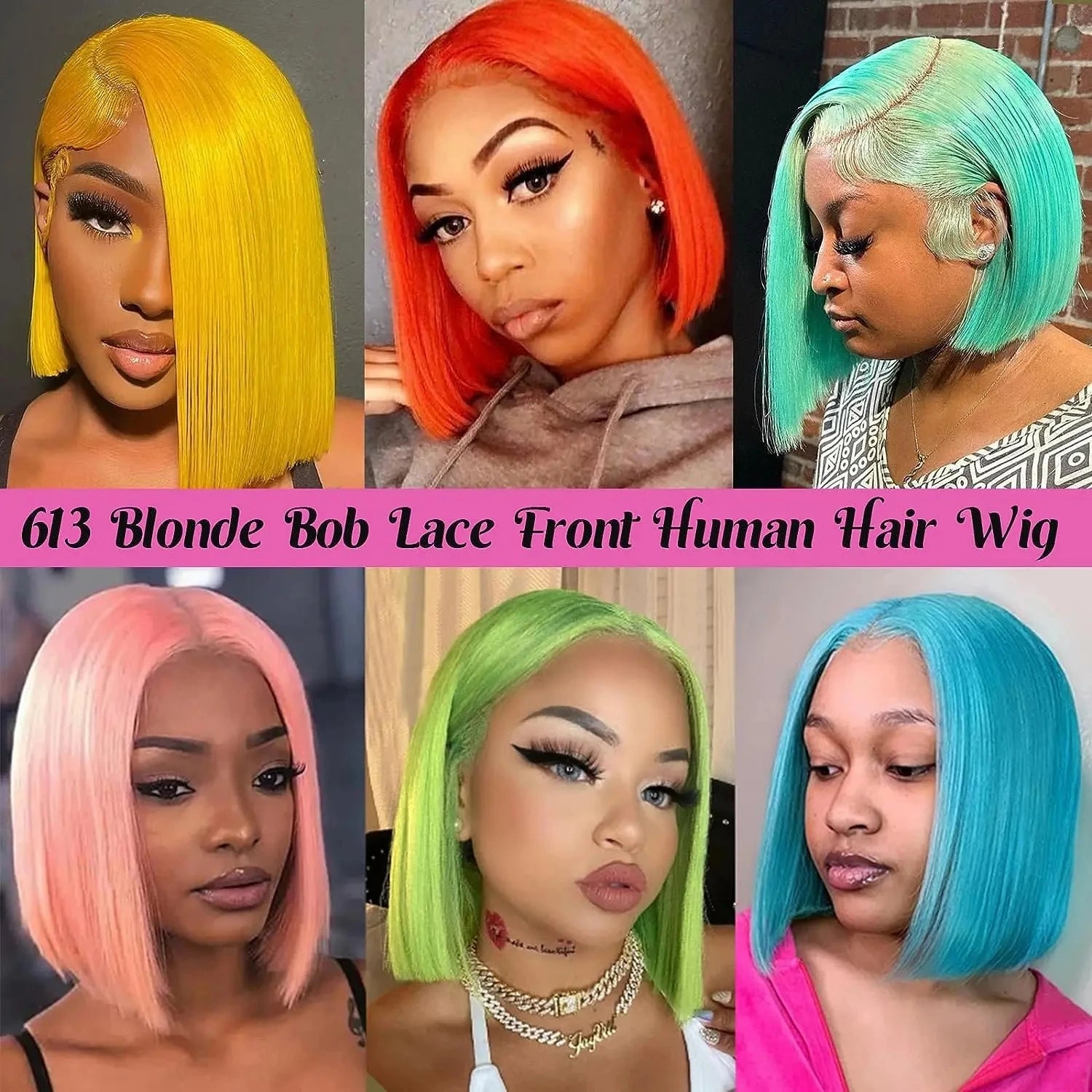 613 Blonde Straight Bob Wig 12A Human Hair Wig Transparent Lace Frontal Wigs 13x4 Brazilian Wigs Pre Plucked For Black Women