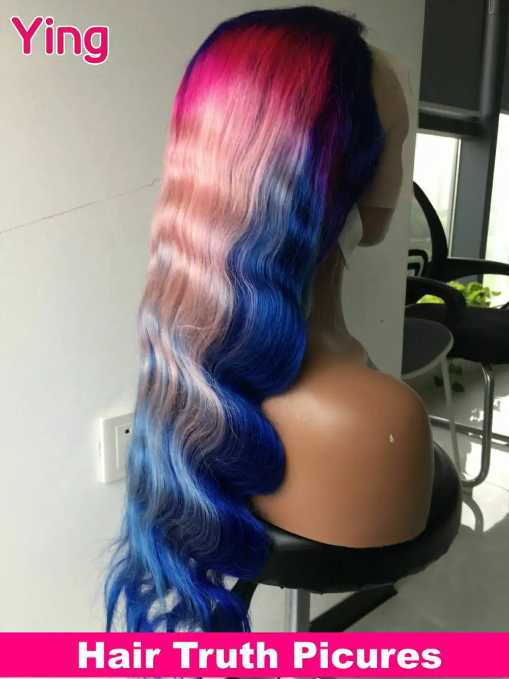 Purple Pink with Orange Colored Body Wave 13x6 Lace Front Wig PrePlucked With Baby Hair 13x4 Lace Frontal Wigs Human Hair