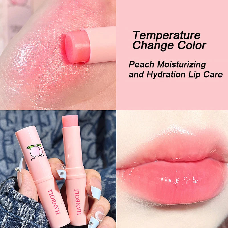 Peach Lip Balm – Hydrating Jelly Lipstick with Color-Changing Moisturizer