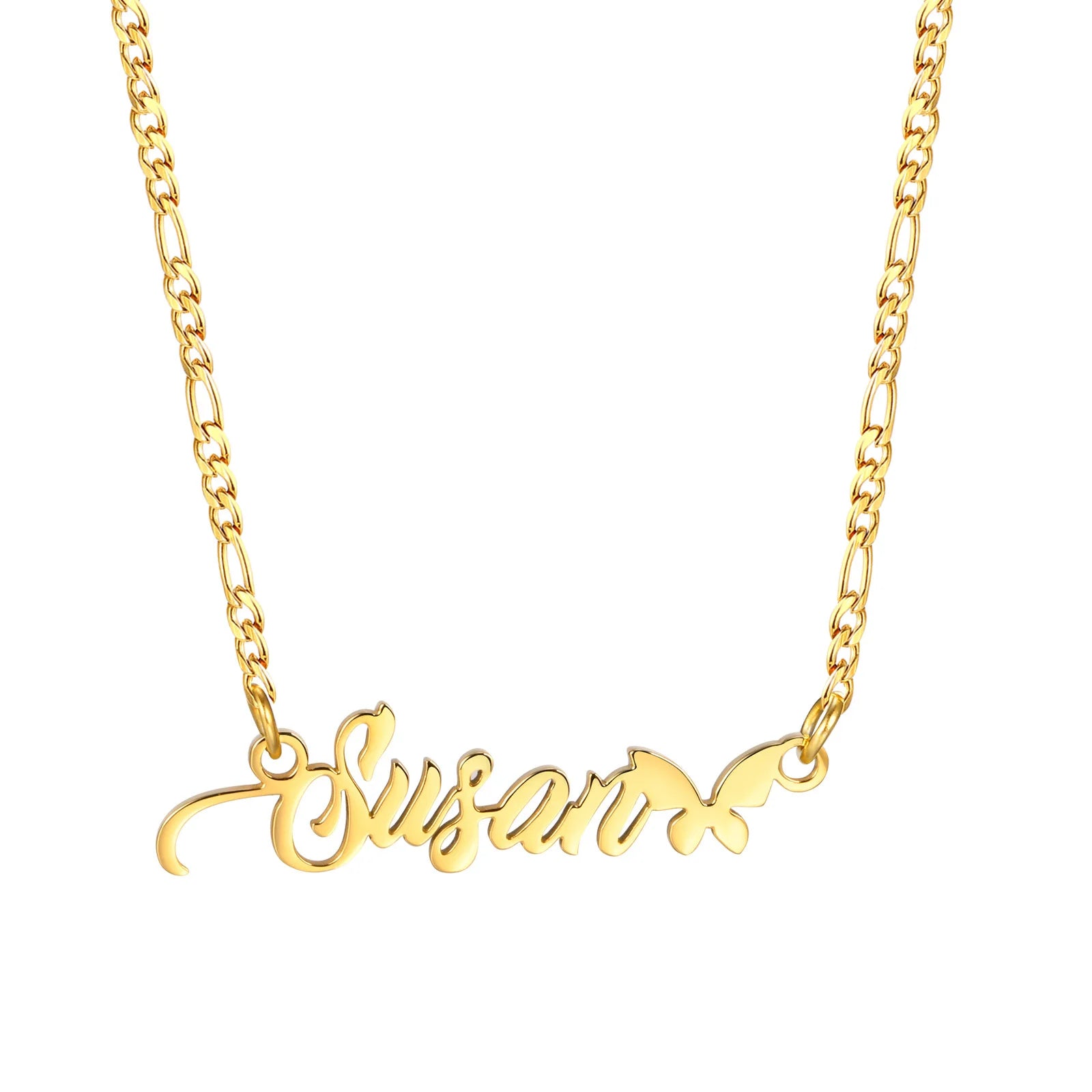 Vnox Custom Name Necklaces for Girls Boys, Stainless Steel Personalized Baby Nameplate Chokers Collar Gift Jewelry