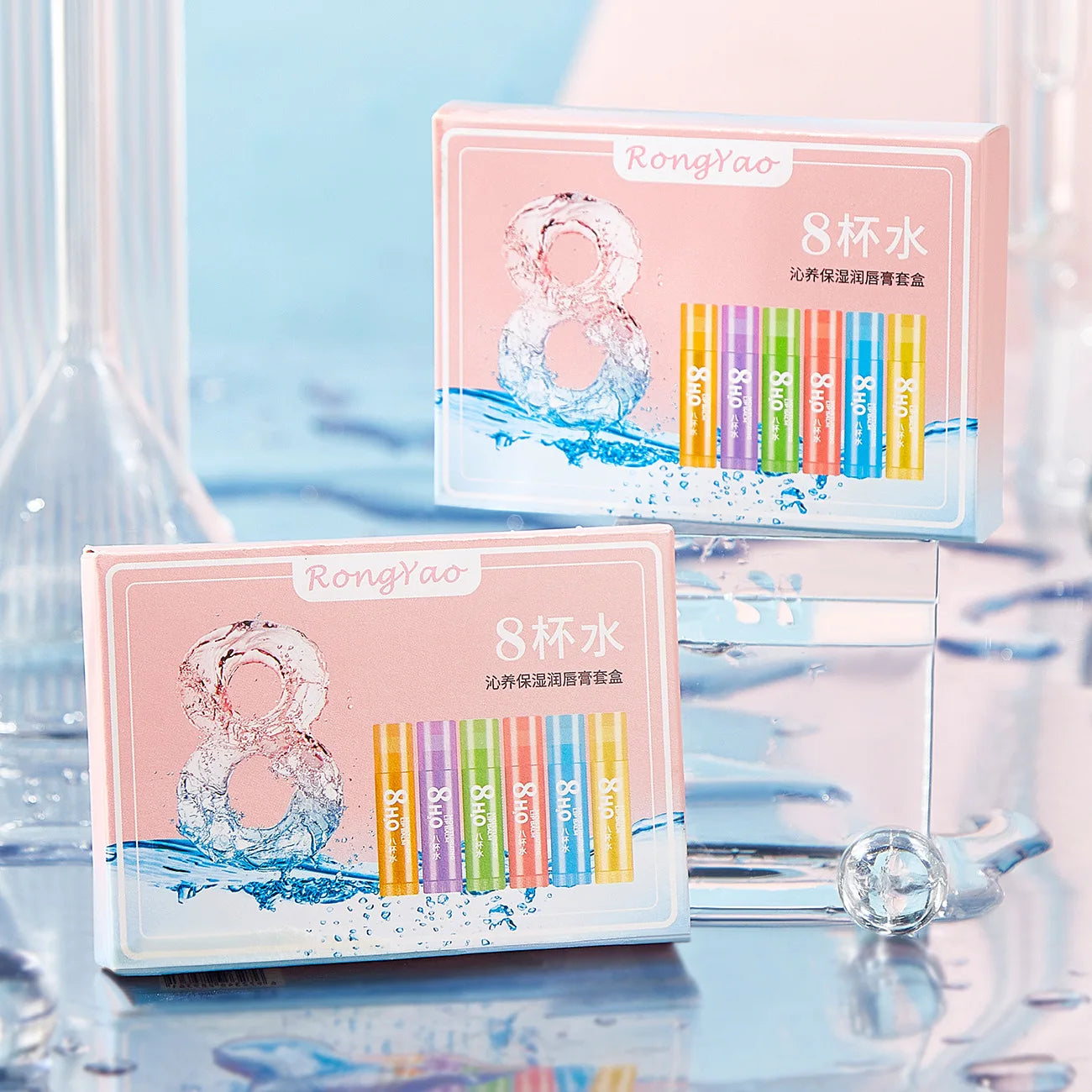 6pcs/Set Fruits Lipstick Sets Moisturizing Lip Balm Kit Orange Grape Aloe Strawberry Brightening Hydrating Lips Skin Care