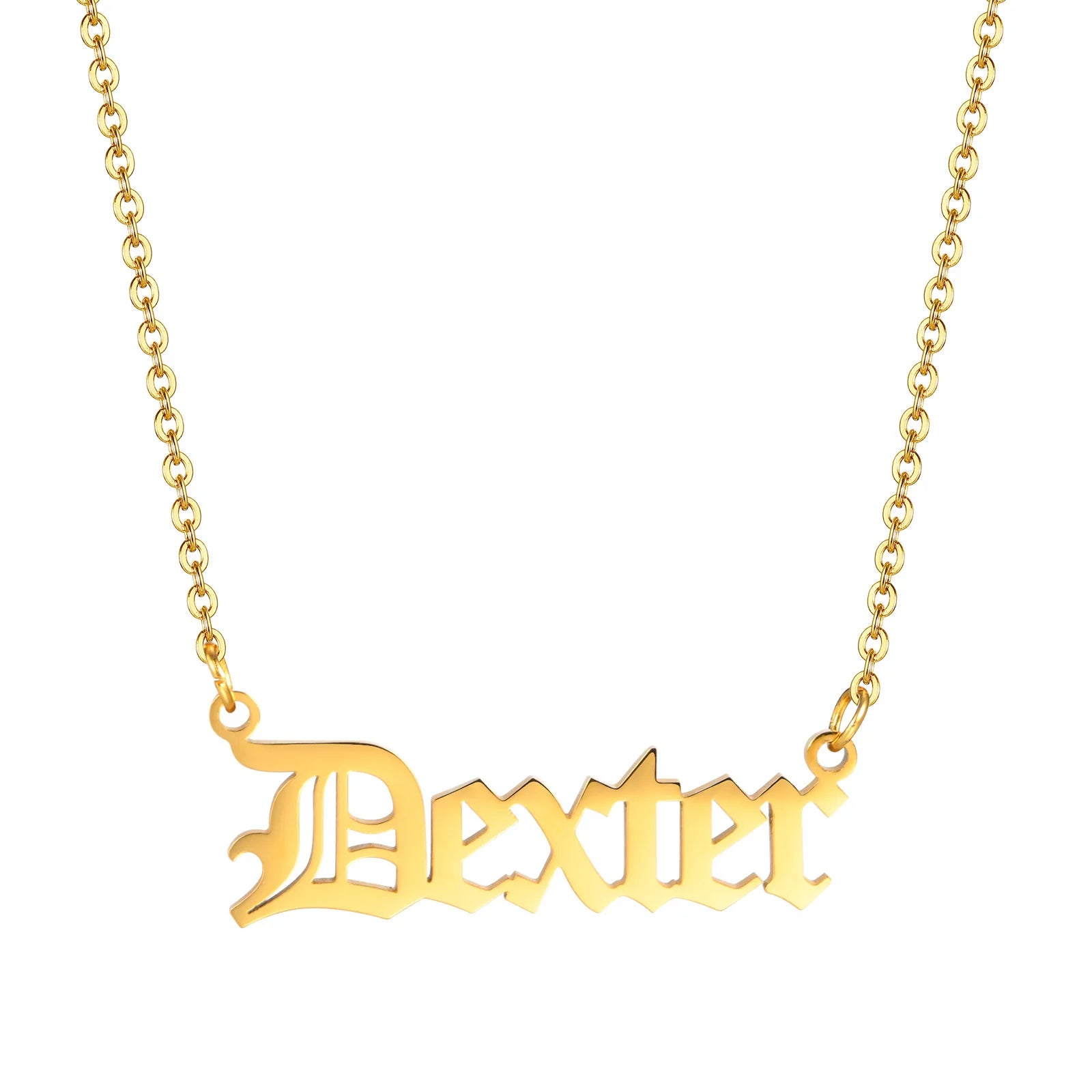 Vnox Custom Name Necklaces for Girls Boys, Stainless Steel Personalized Baby Nameplate Chokers Collar Gift Jewelry