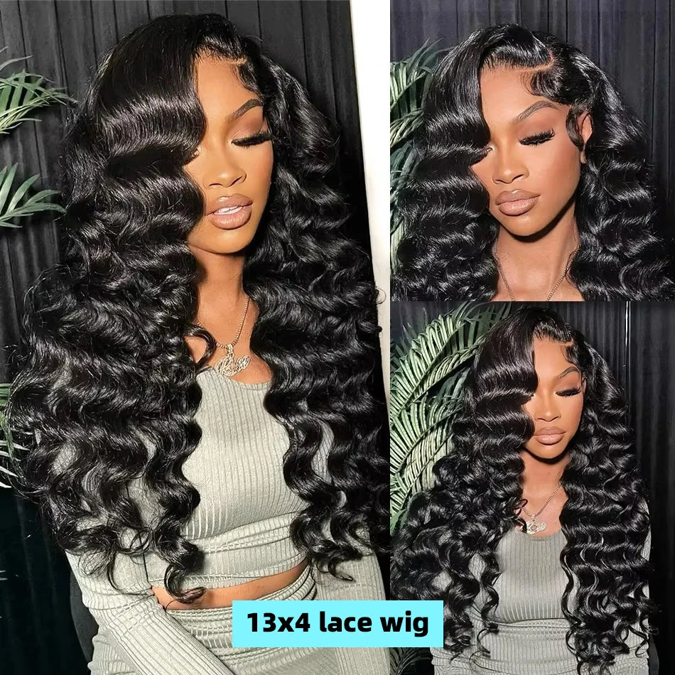 30-40 Inch HD Lace Front Deep Wave Human Hair Wig