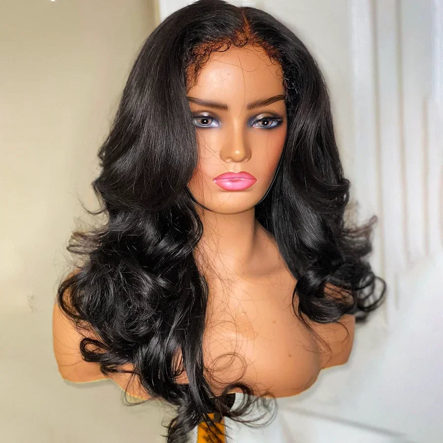 4C Kinky Edges Curly Baby Hair Wig 13x6 HD Lace Frontal Wig 100% Human Hair Body Wave 13x4 Lace Front Human Hair Wigs for Women