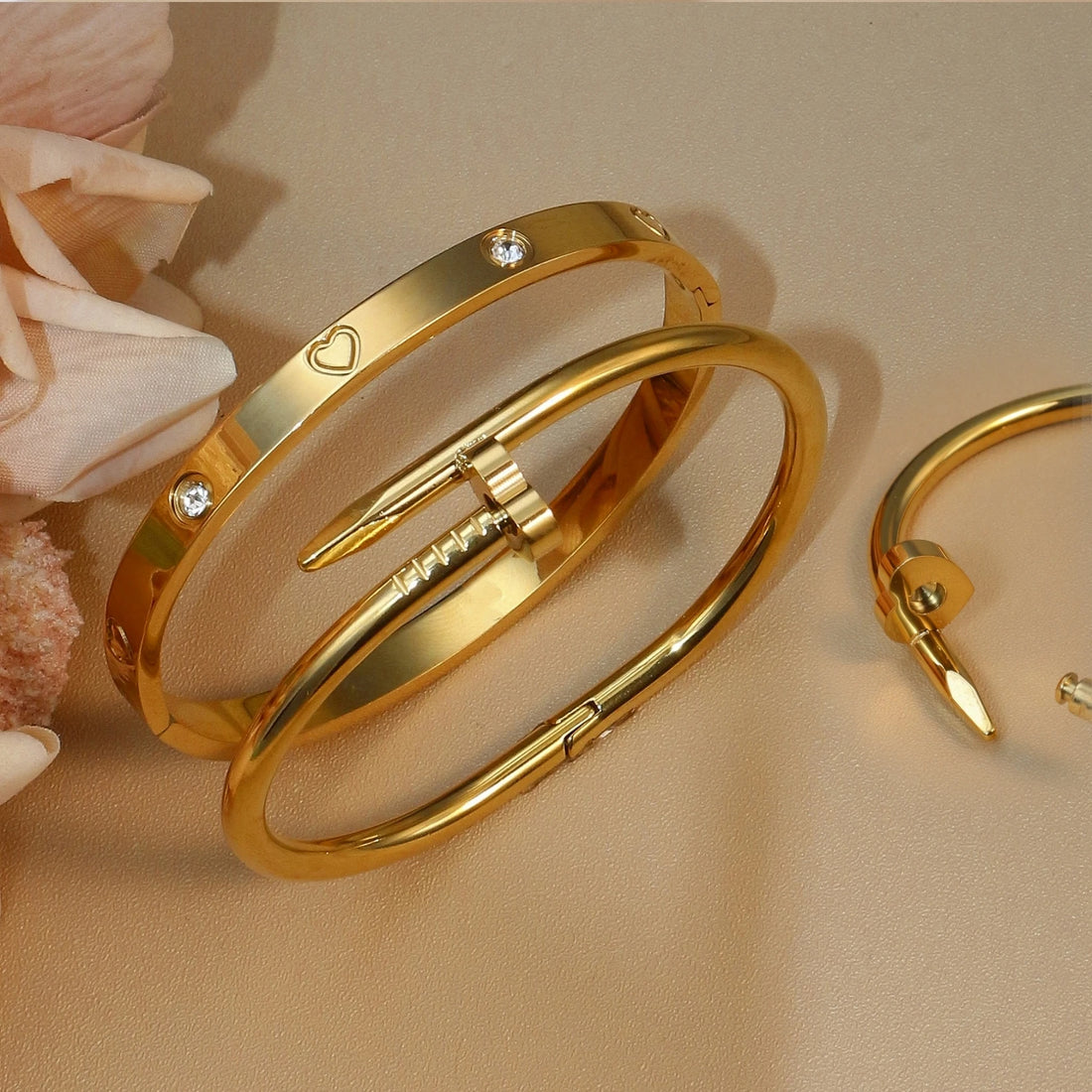 Stainless Steel Gold Color Bracelet Ladies Jewelry