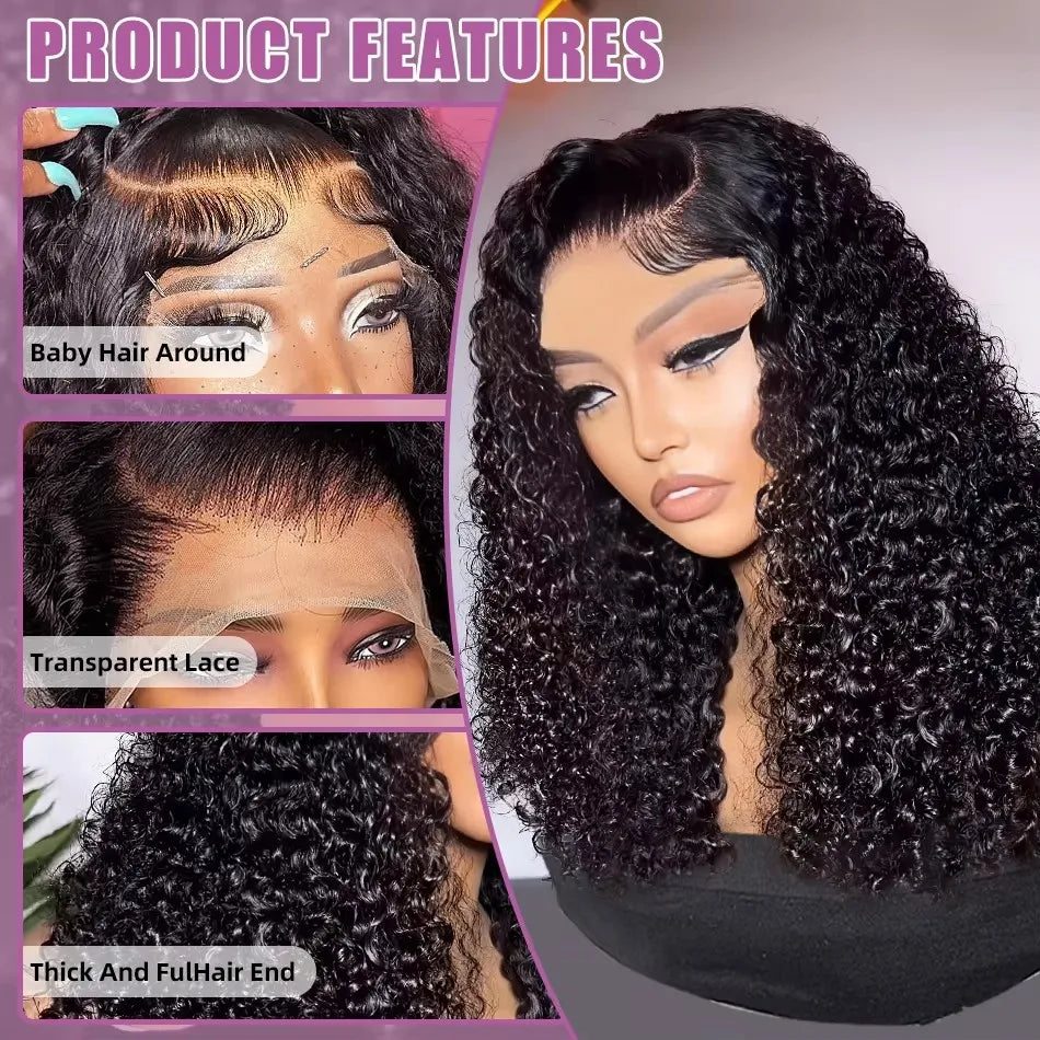 Bob Wig Human Hair Curly Wigs Short Deep Wave 13x6 Hd Lace Frontal Wig Brazilian 5x5 Closure Bob Wig For Women