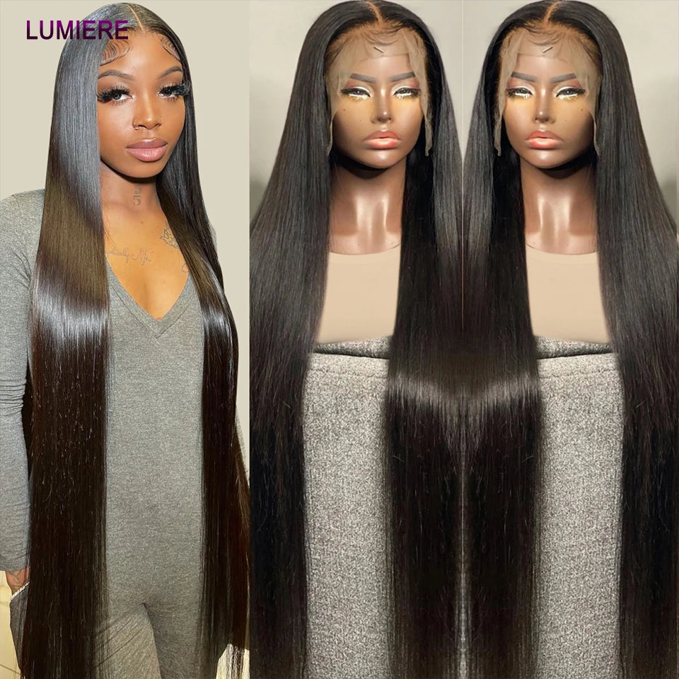 Bone Straight Human Hair Bundles with 13x4 HD Transparent Lace Frontal Closure And Bundle 100% Virgin Hair Weave 3/4 Bundle Deal