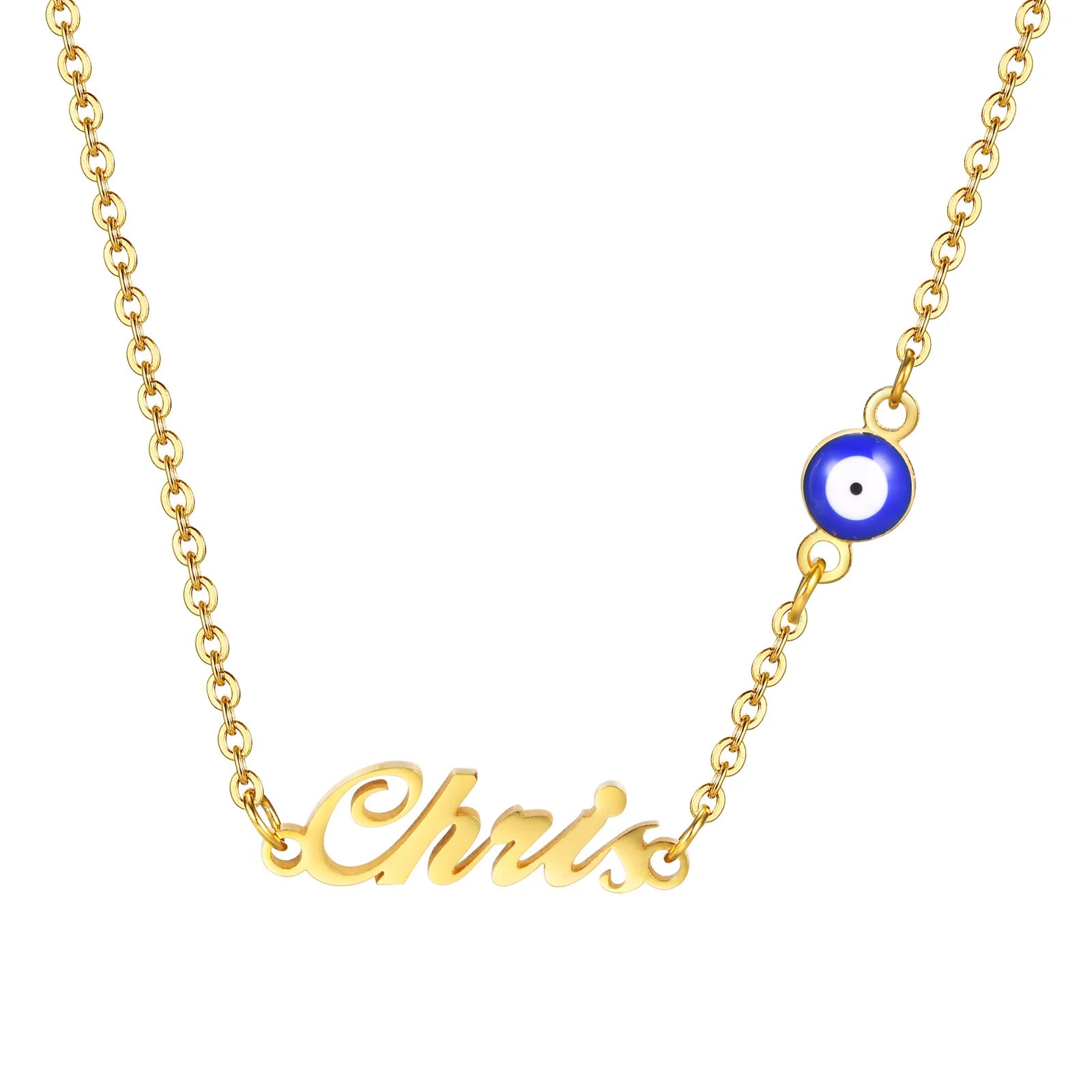 Vnox Custom Name Necklaces for Girls Boys, Stainless Steel Personalized Baby Nameplate Chokers Collar Gift Jewelry