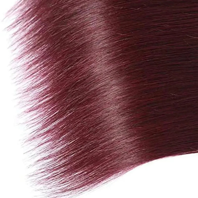 Straight Human Hair Bundles 8-26 Inch 100g/Bundle Double Weft Weave Extensions Brazilian Color 99j 3 Bundles Human Hair